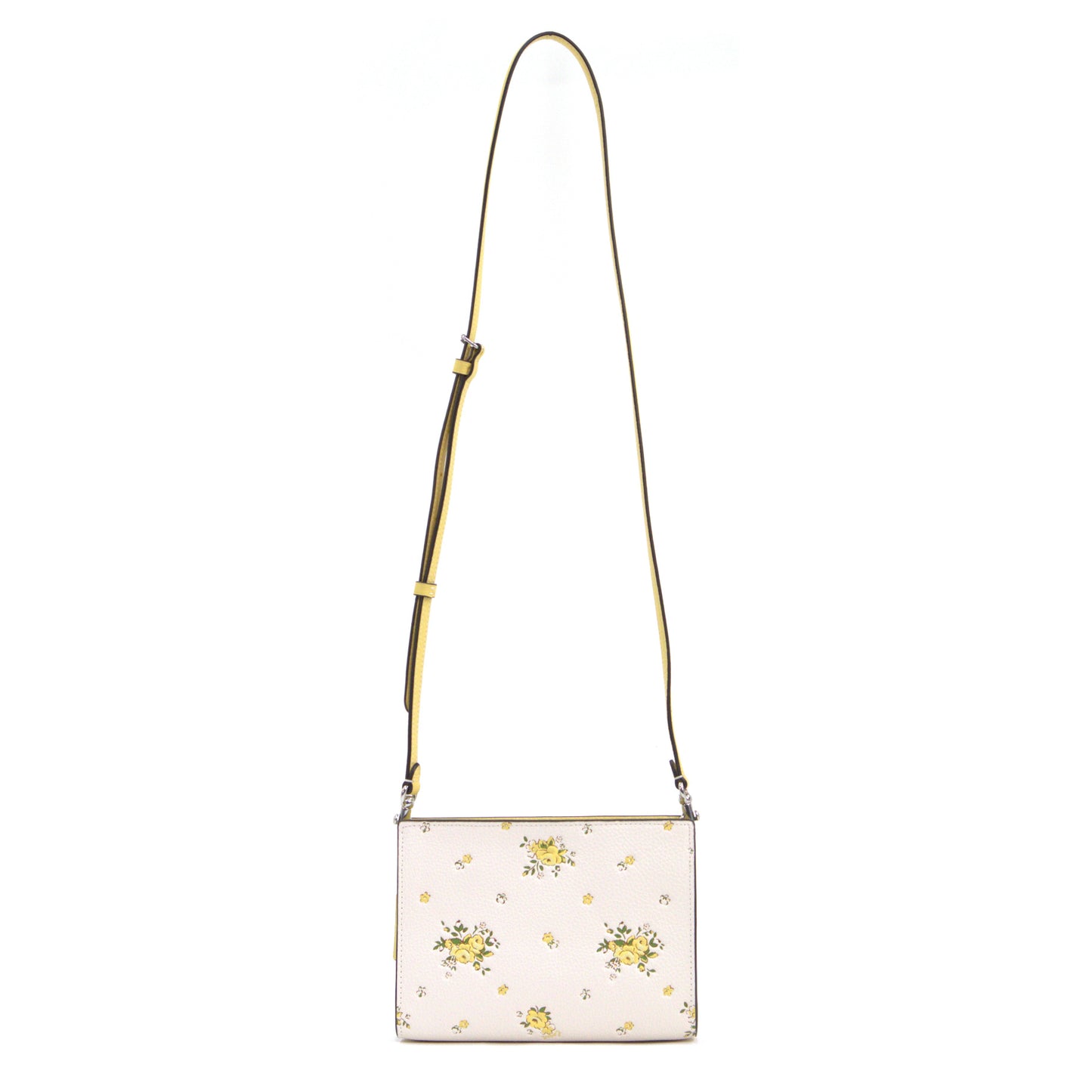 Coach Slim Crossbody Bag With Floral Print - Chalk Multi