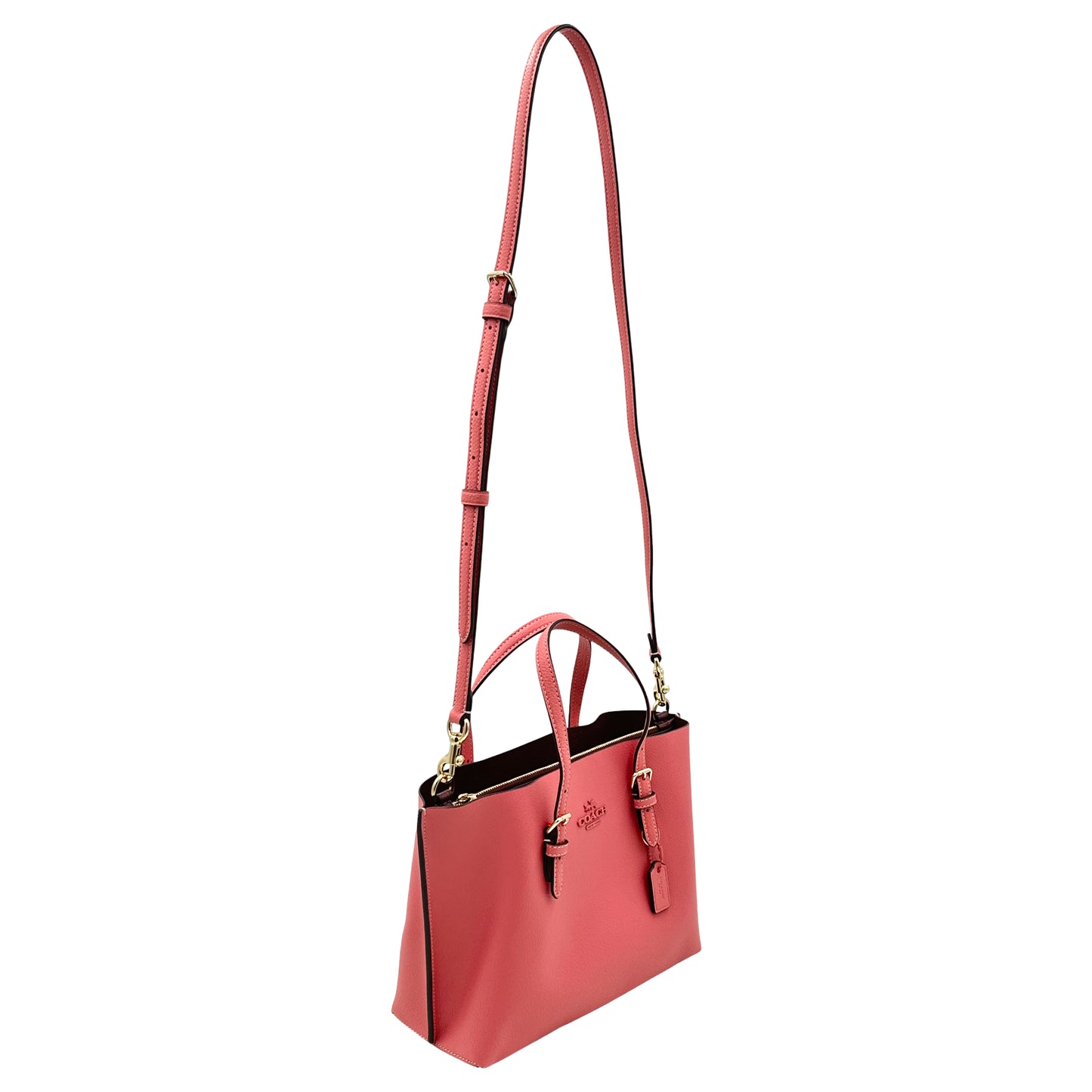 Coach Mollie Tote Bag 25 -Gold/Bright Coral