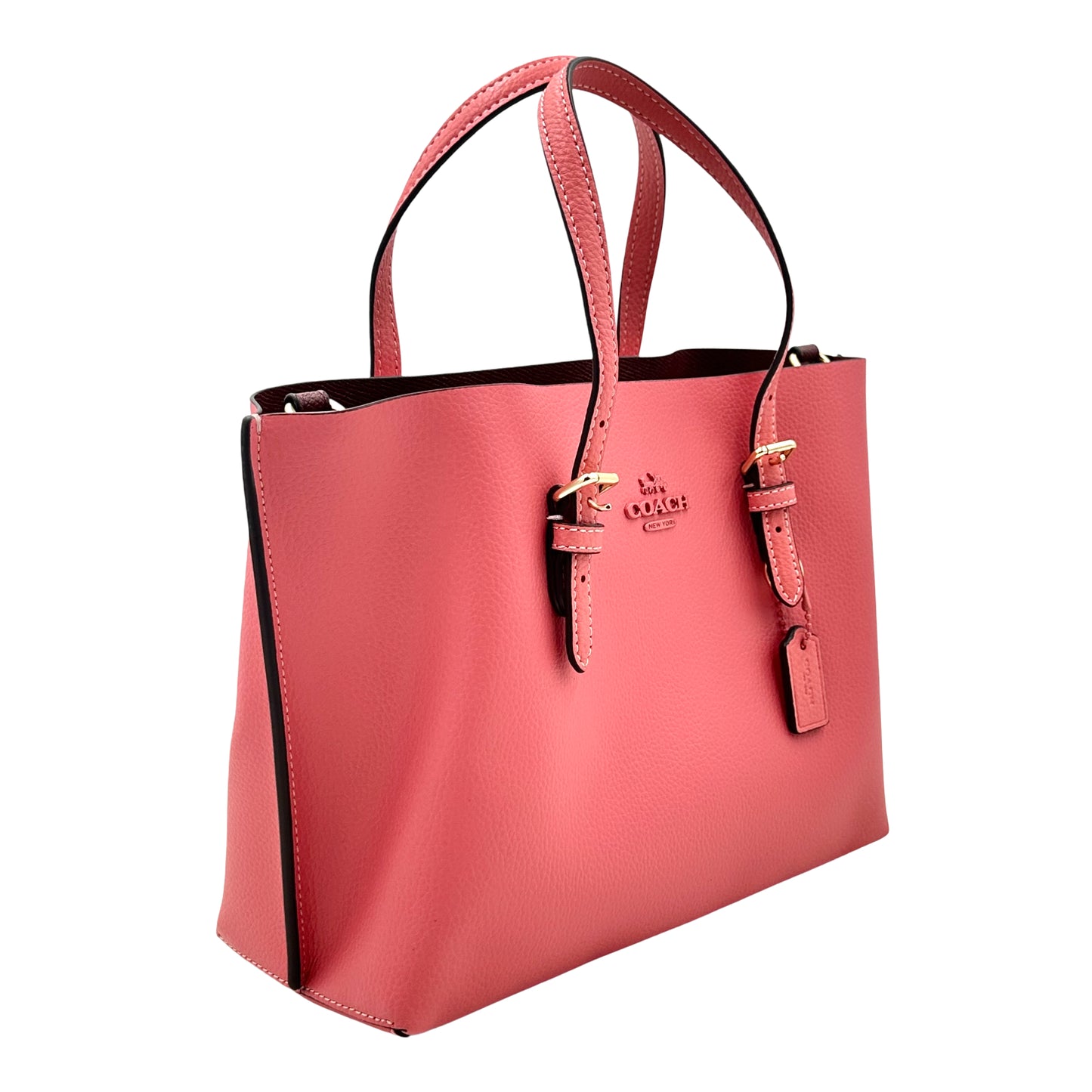 Coach Mollie Tote Bag 25 -Gold/Bright Coral