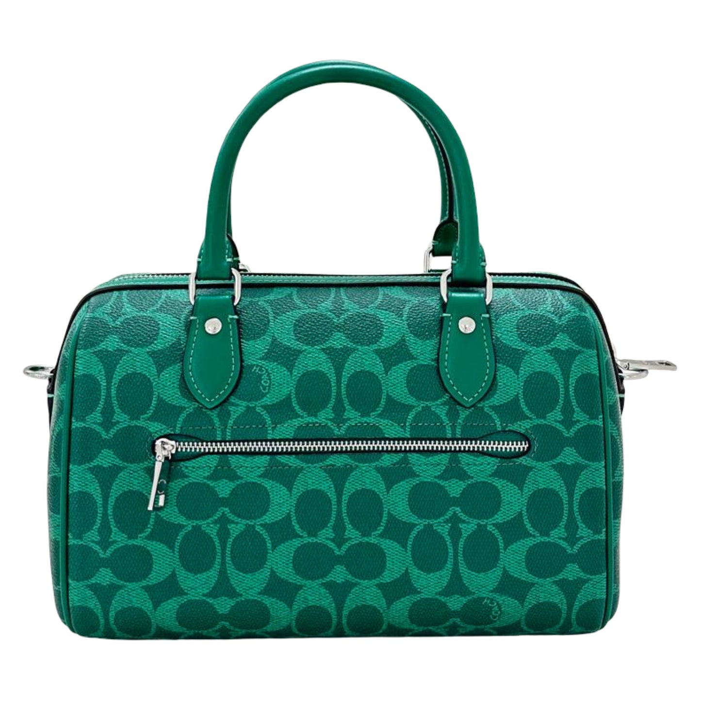Coach Rowan Satchel Bag In Signature Canvas - Bright Jade