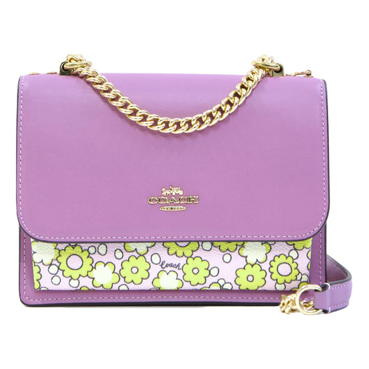 Coach Mini Klare Crossbody Bag In Colorblock With Floral Print-Lilac Multi