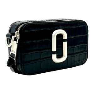 Marc Jacobs The Croc-Embossed Chain Snapshot - Black - www.unoo.com
