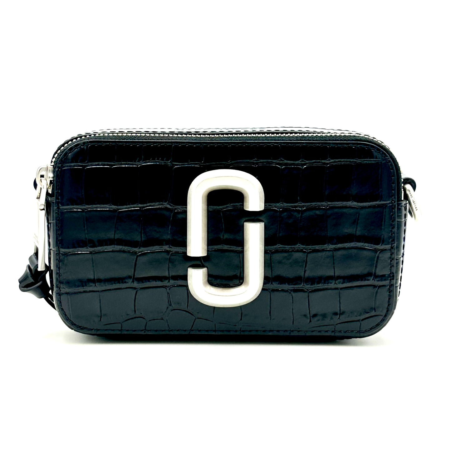 Marc Jacobs The Croc-Embossed Chain Snapshot - Black