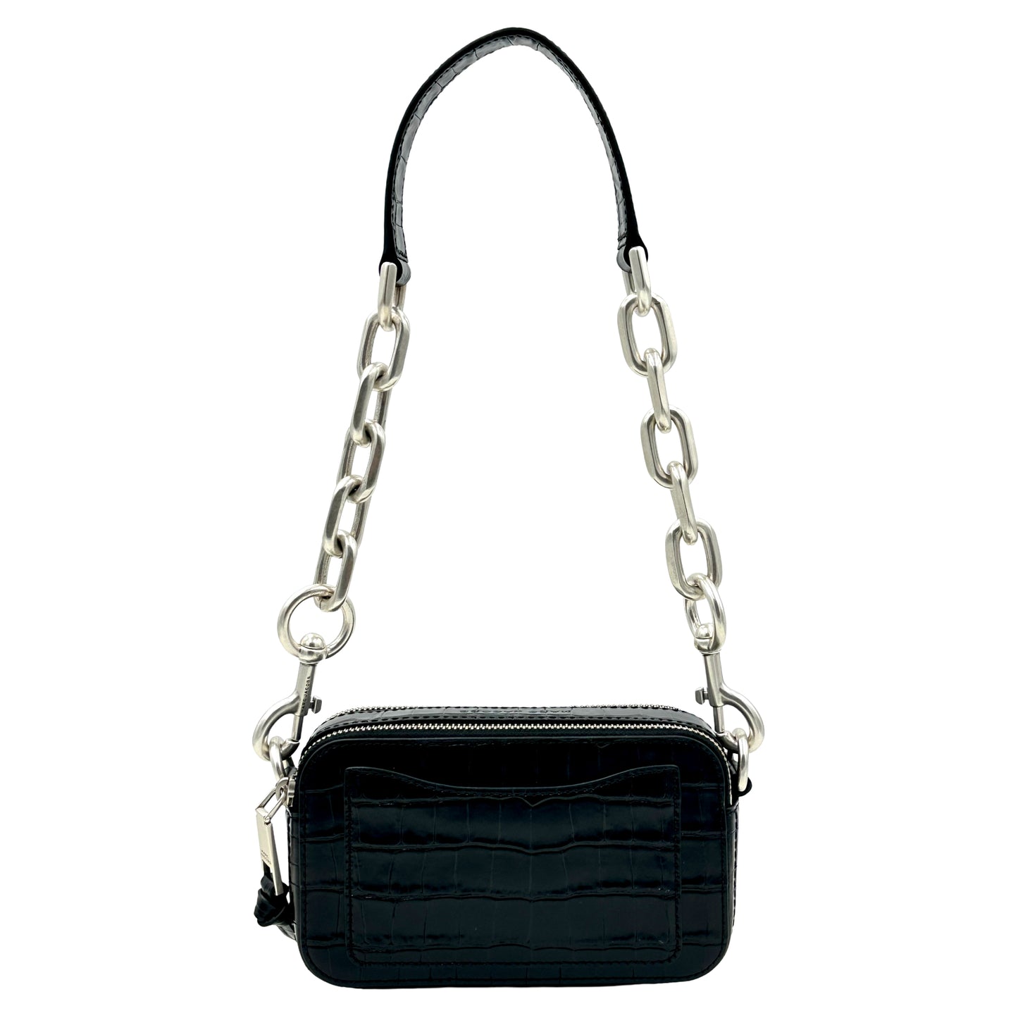 Marc Jacobs The Croc-Embossed Chain Snapshot - Black