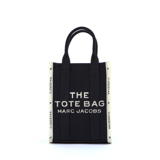 Marc Jacobs The Jacquard Mini Tote Bag Crossbody- Black