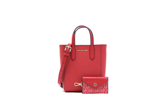Michael Kors Vincent Extra Small Crossbody w/ Card Attached - Bright Red
