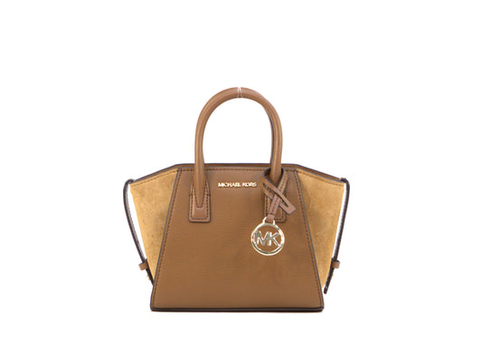 Michael Kors Avril Extra Small Satchel Shoulder Crossbody Bag - Luggage