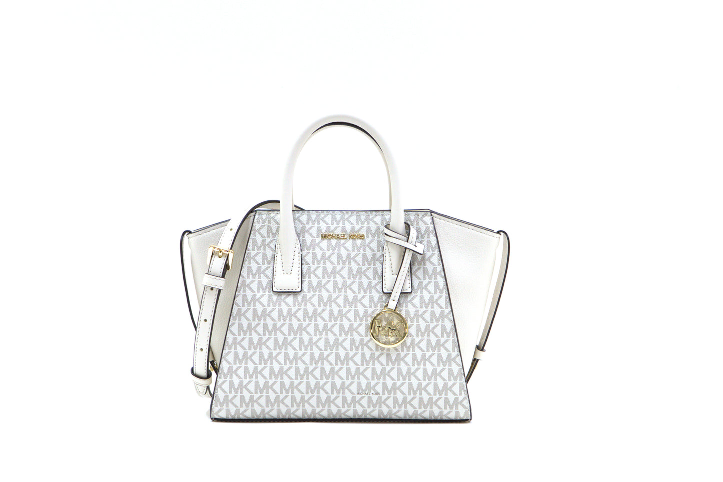 Michael Kors Avril Small Satchel Crossbody Bag - Light Cream Multi