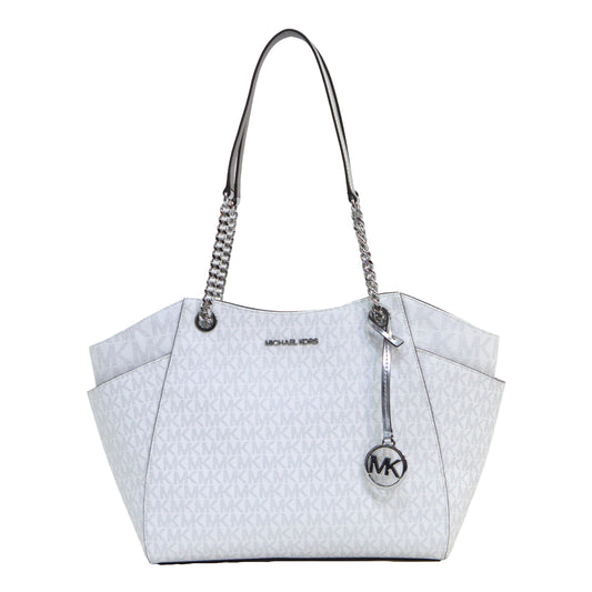 Michael  Kors Jet Set Travel Large Chain Shoulder Tote - Silver