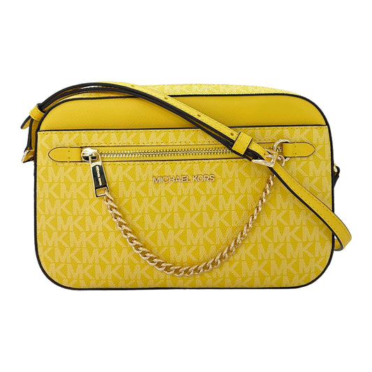 Michael Kors Jet Set Large Logo Crossbody Bag- Yellow