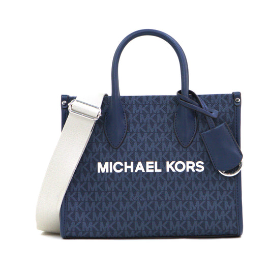 Michael Kors Mirella Small Shopper Top Zip Crossbody Bag - Admiral
