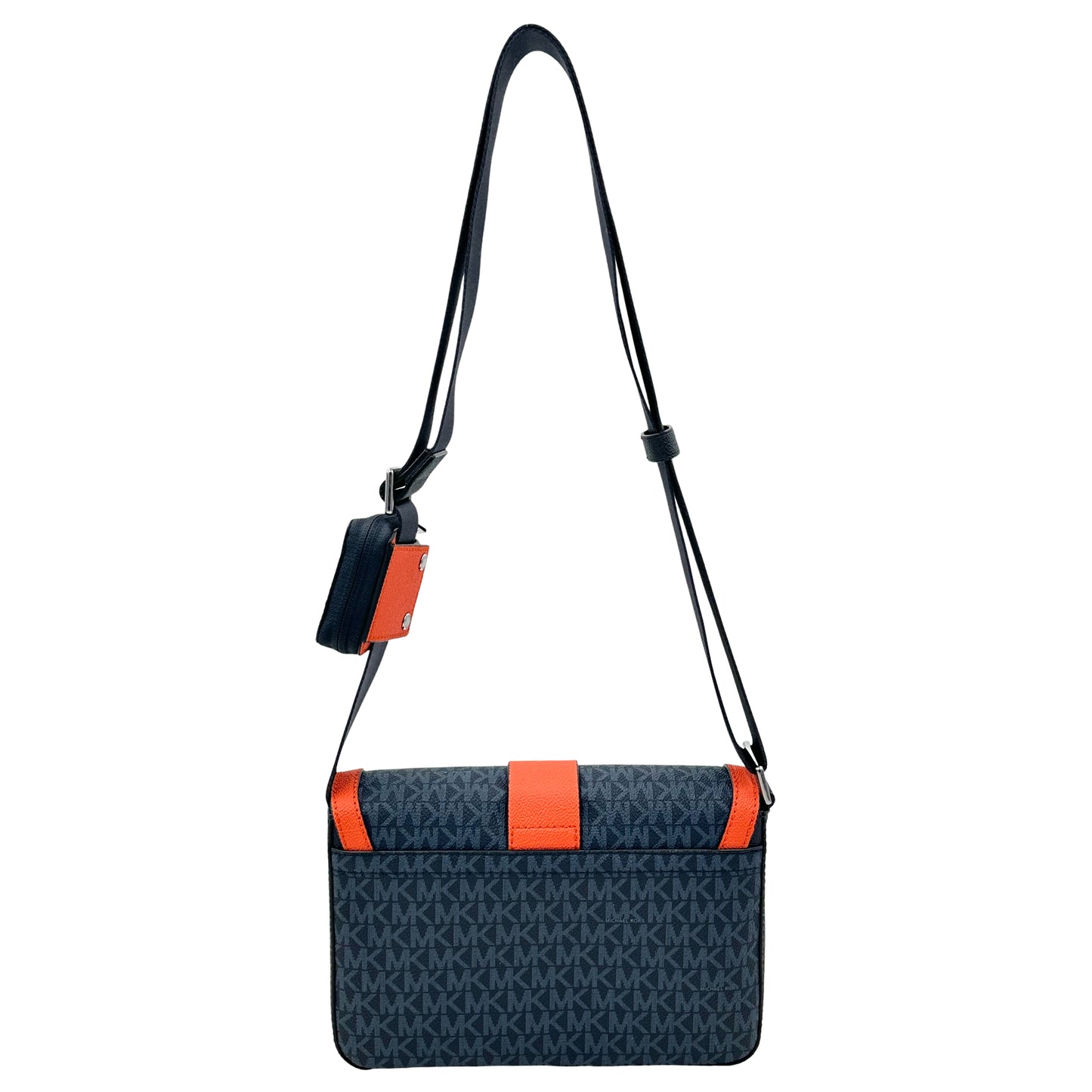 Michael Kors Cooper Signature Logo Color Block Crossbody Bag with Coin Purse - Red Clay