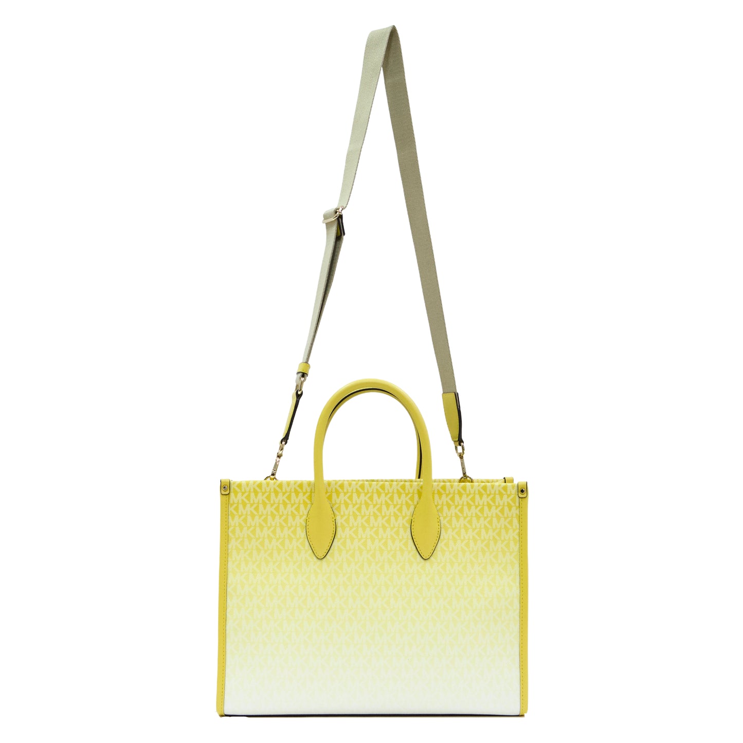 Michael Kors Mirella Medium Ombré Logo Tote Bag - Daisy Yellow