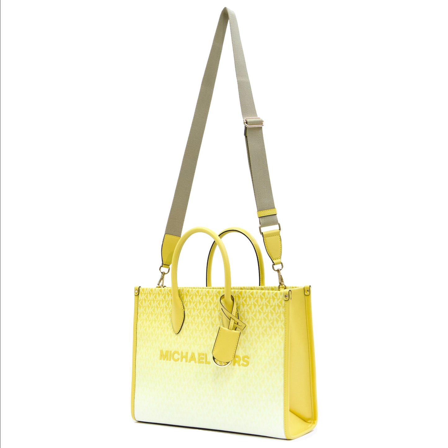 Michael Kors Mirella Medium Ombré Logo Tote Bag - Daisy Yellow