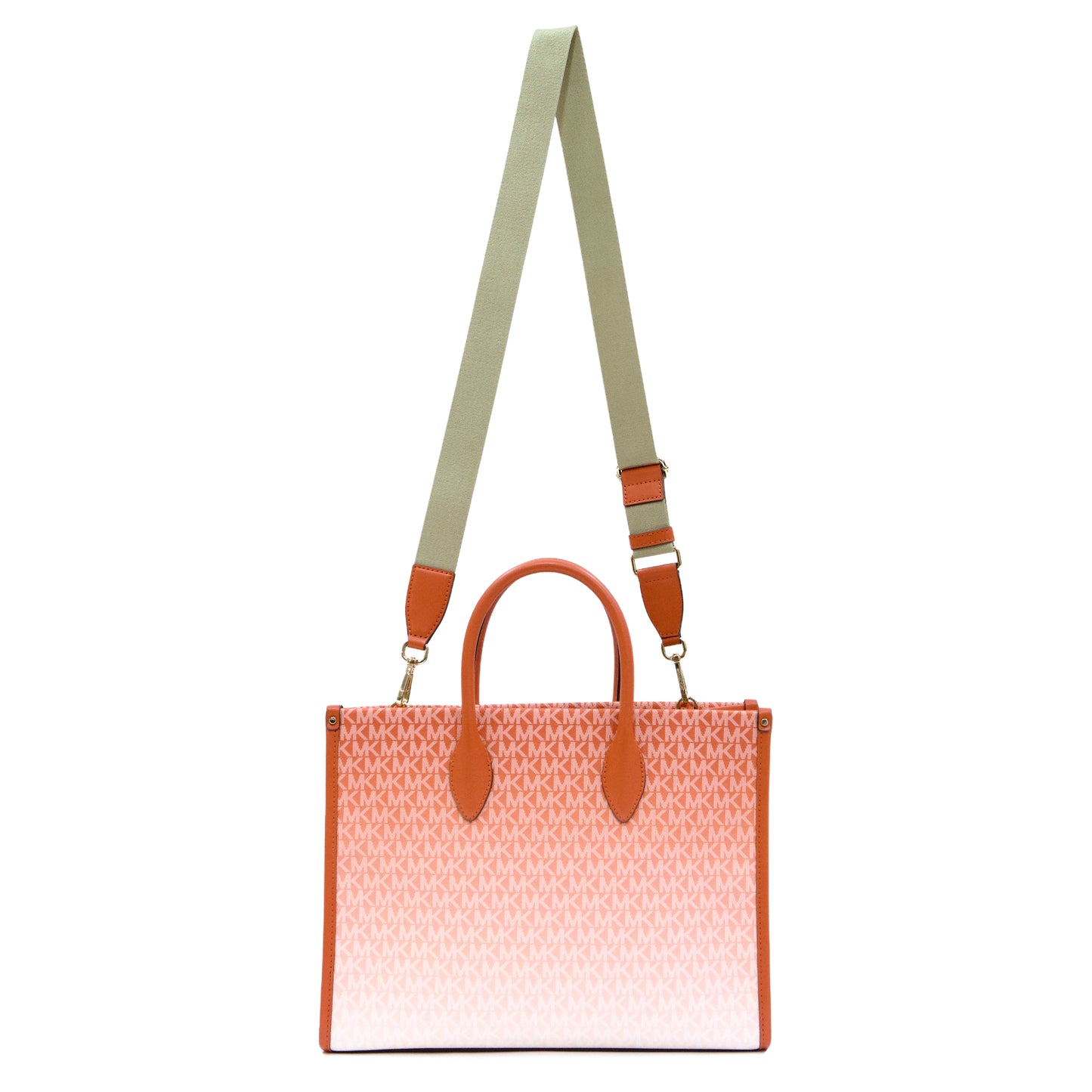 Michael Kors Mirella Medium Ombré Logo Tote Bag - Red Clay