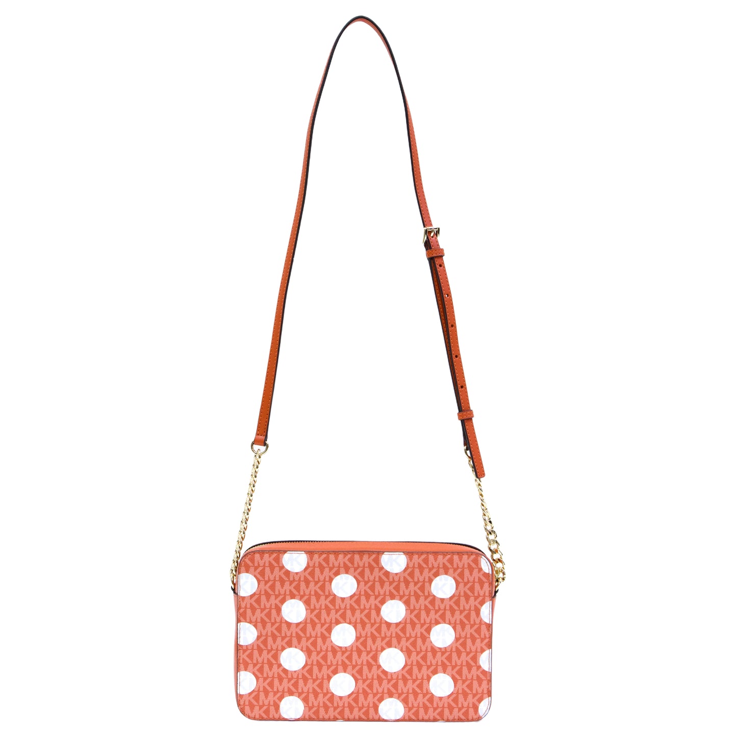 Michael Kors Women Large Polka Dot Crossbody Bag - Red Clay