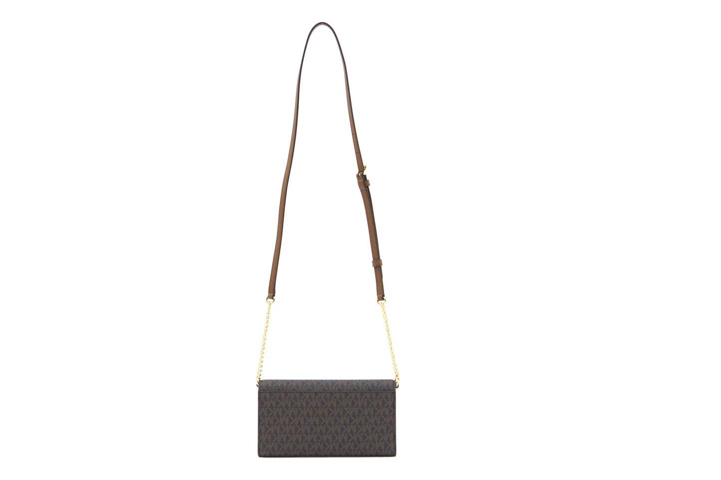 Michael Kors Carson Large Signature Logo Convertible Wallet Crossbody Bag - Brown