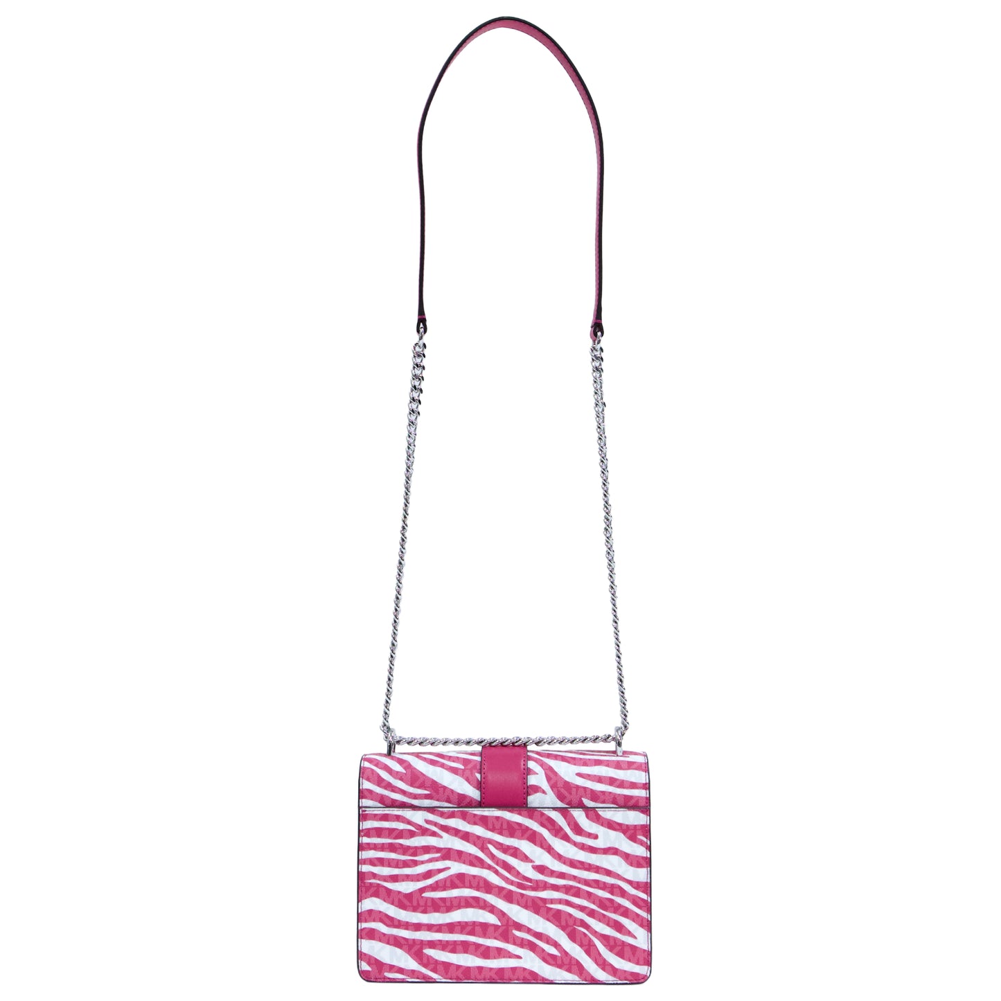 Michael Kors Greenwich Small Animal Print Flap Crossbody Bag - Dragonfruit