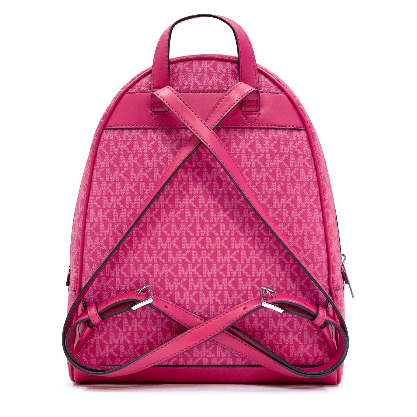 Michael Kors Rhea Medium Signature Logo Backpack- Dragonfruit Pink