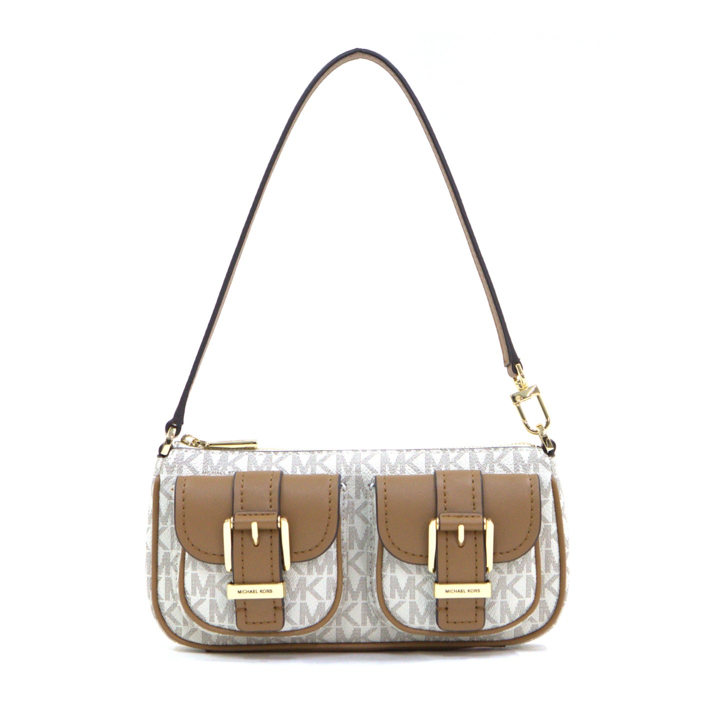 Michael Kors Zoe Convertible Pouchette - Vanilla/Acorn