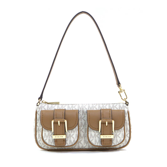 Michael Kors  Zoe Convertible Pouchette - Vanilla/Acorn