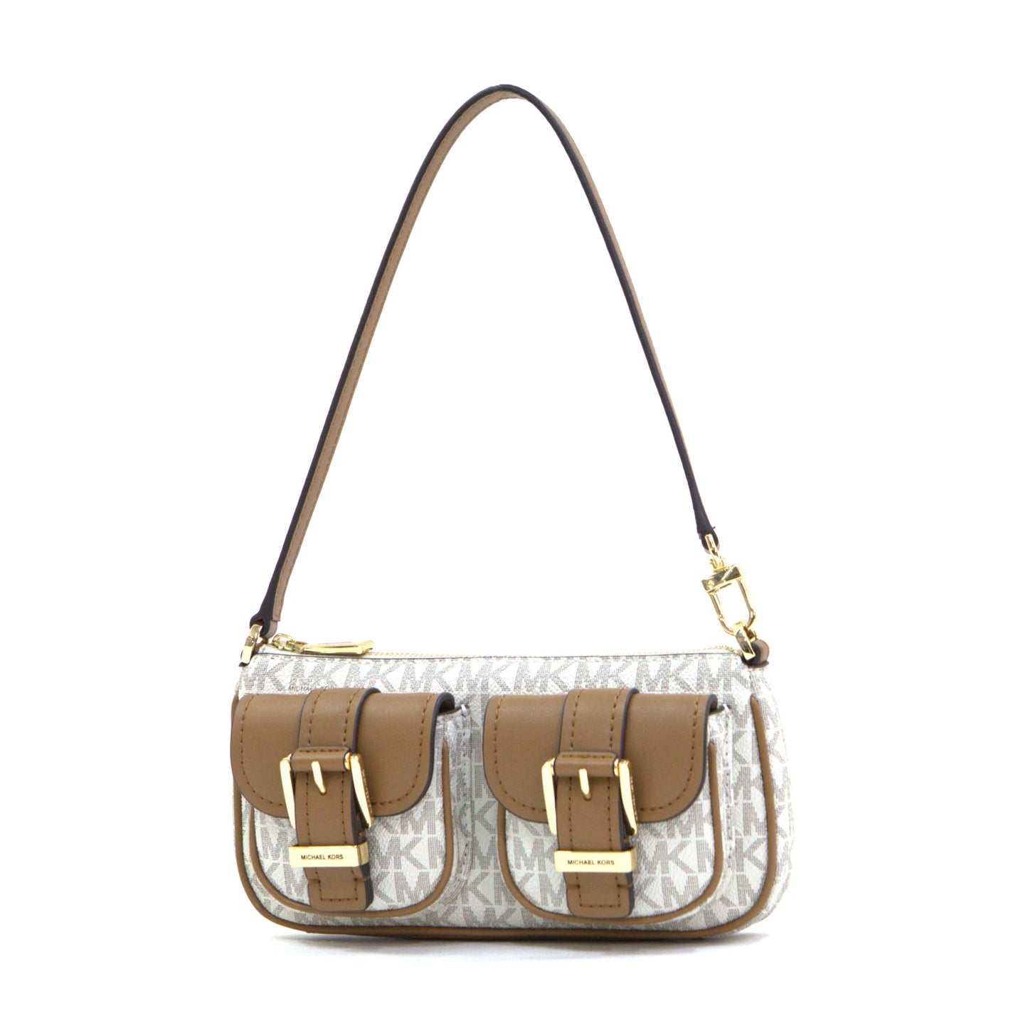 Michael Kors Zoe Convertible Pouchette - Vanilla/Acorn