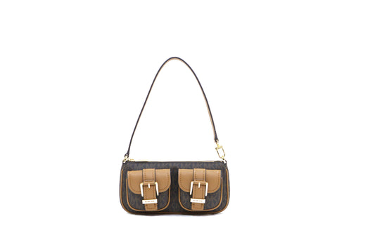 Michael Kors Zoe Small Convertible Pouchette - Brown/Acorn
