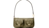 Michael Kors Zoe Small Leather Convertible Shoulder Bag- Safari Green
