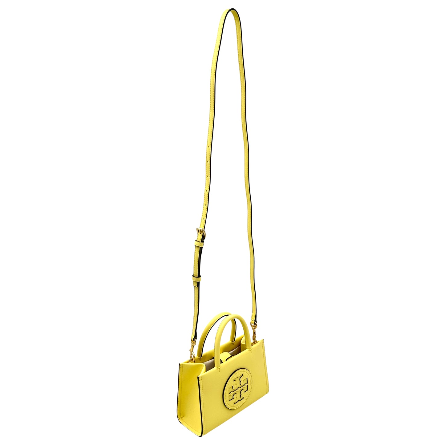 Tory Burch Ella Bio Mini Tote Crossbody Bag- Vintage Lemon