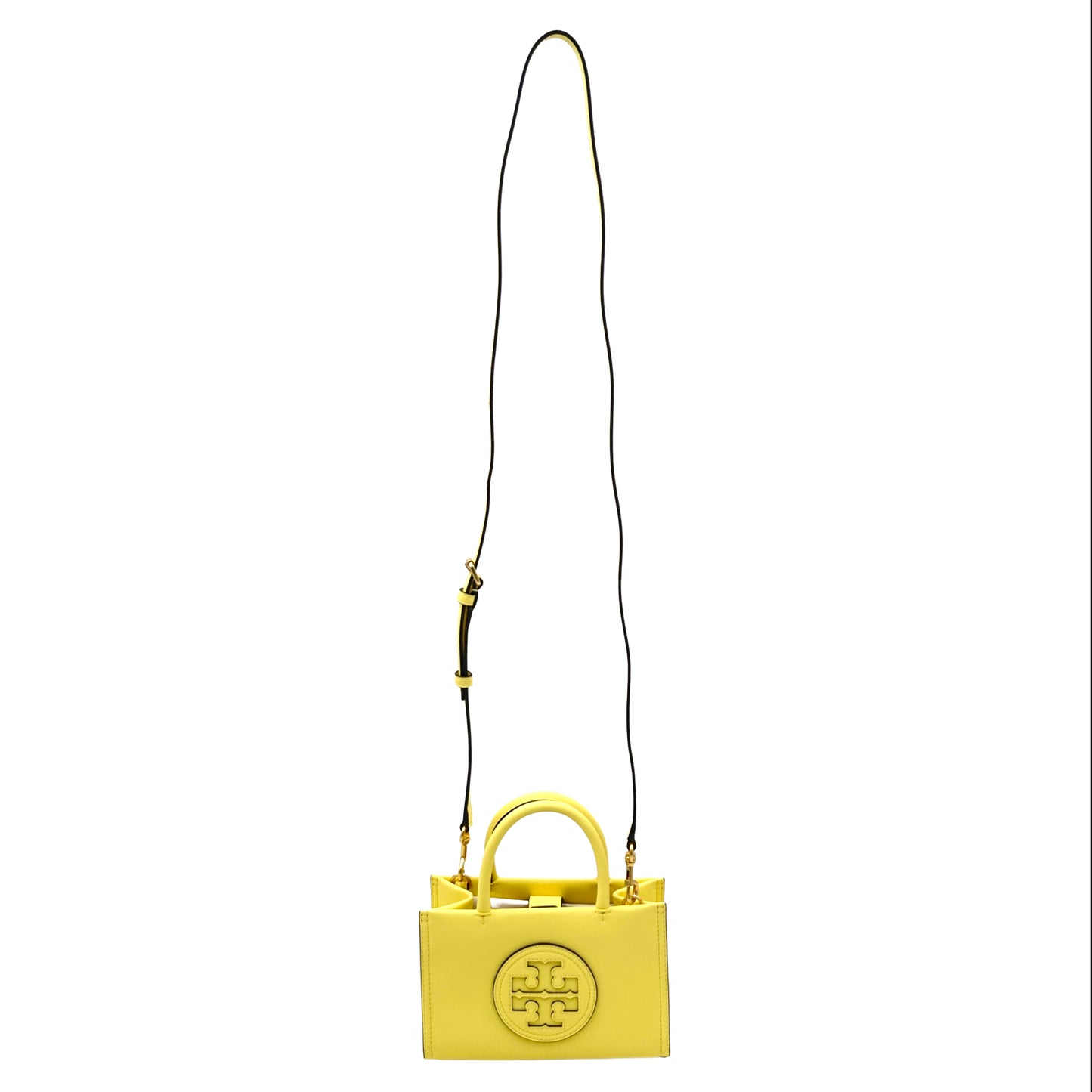 Tory Burch Ella Bio Mini Tote Crossbody Bag- Vintage Lemon