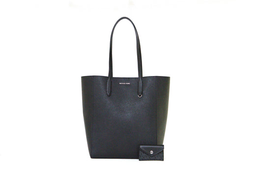 Michael Kors Vincent Large Tote With Attached Card Holder - Black