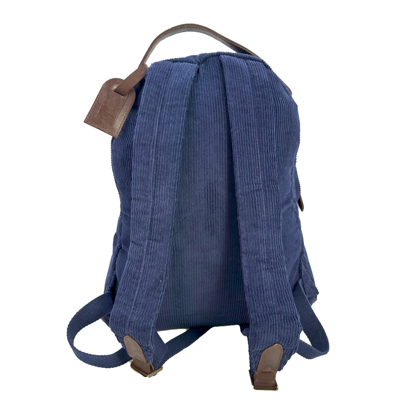 Polo Ralph Lauren Crest Leather-Trim Corduroy Backpack - Newport Navy - 0888188472143