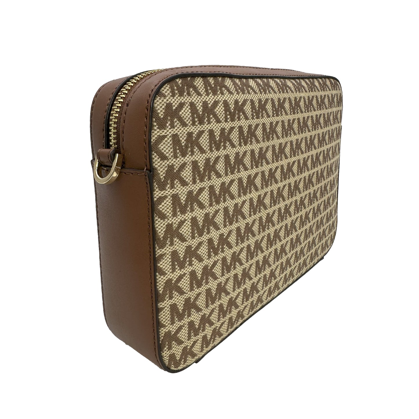 Bandolera Michael Kors Jet Set Logo East West - Beige/Ébano