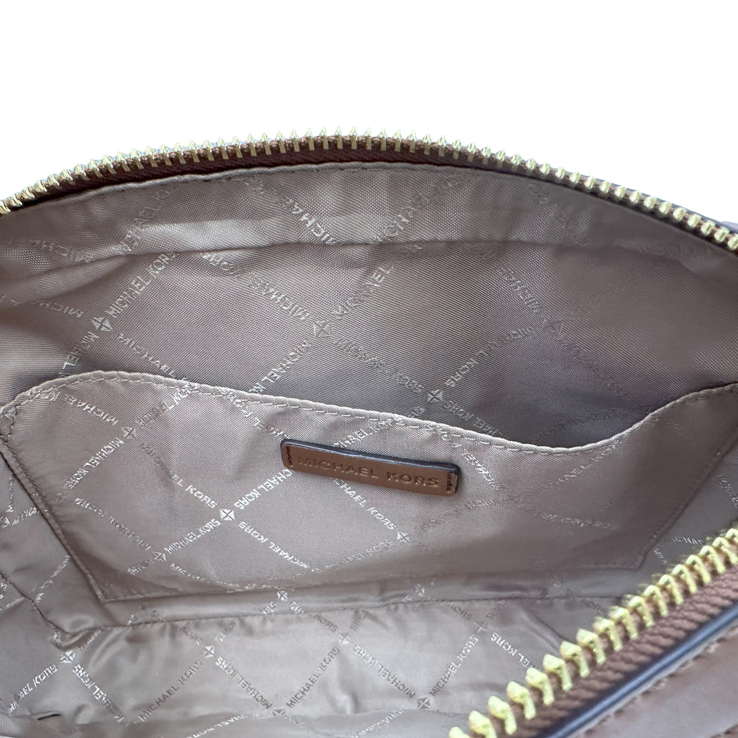 Bandolera Michael Kors Jet Set Logo East West - Beige/Ébano