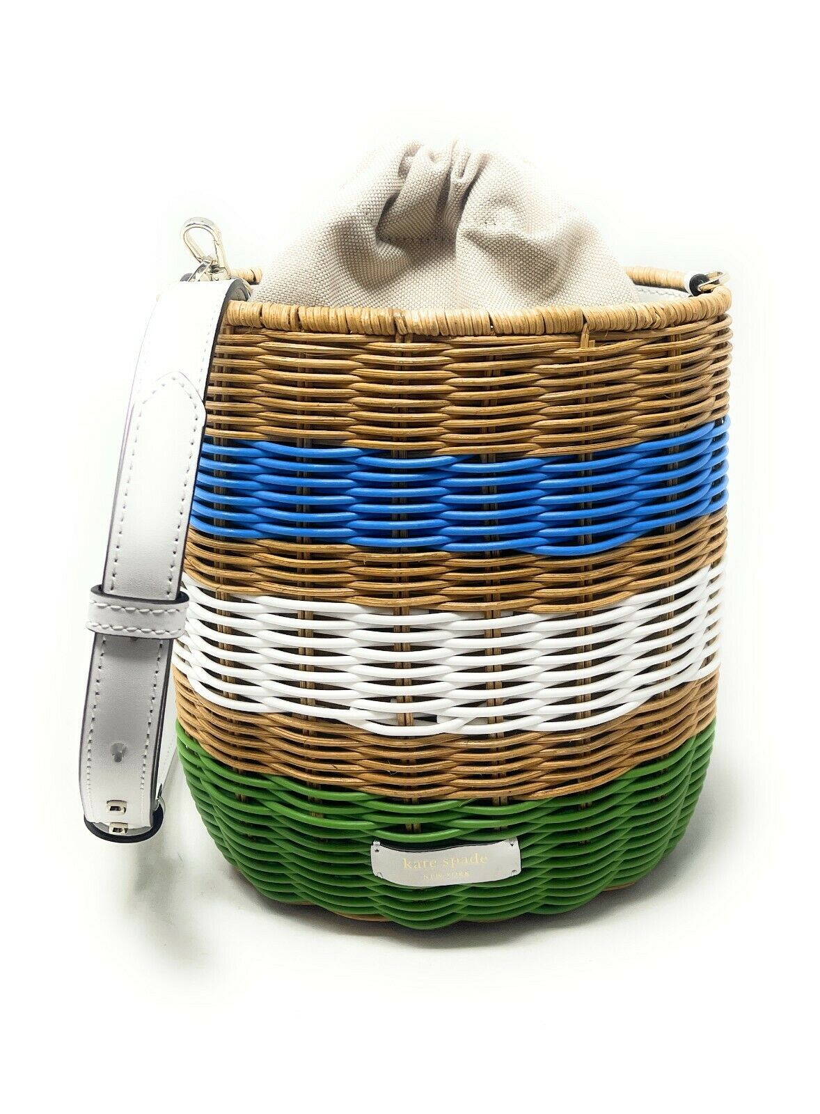 Kate Spade Medium Buoy Whicker Bucket Bag Crossbody PXR00427 $358