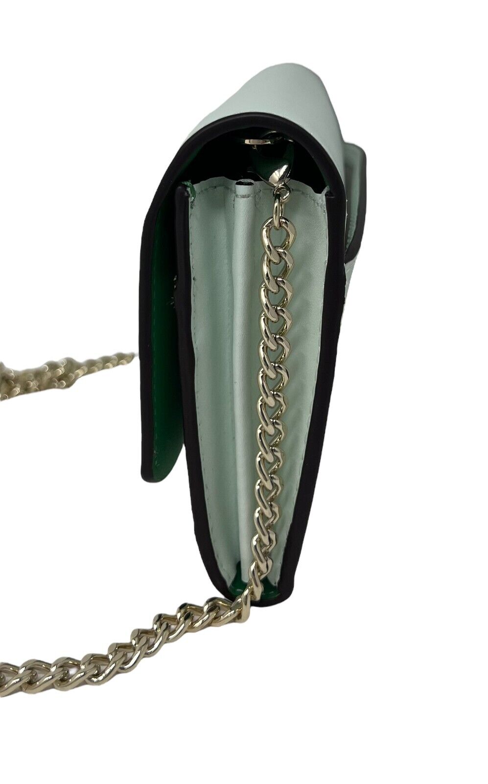 Kate Spade Gemma Lime Sherb Smooth Leather Wallet on a Chain Bag WLR00552 $249