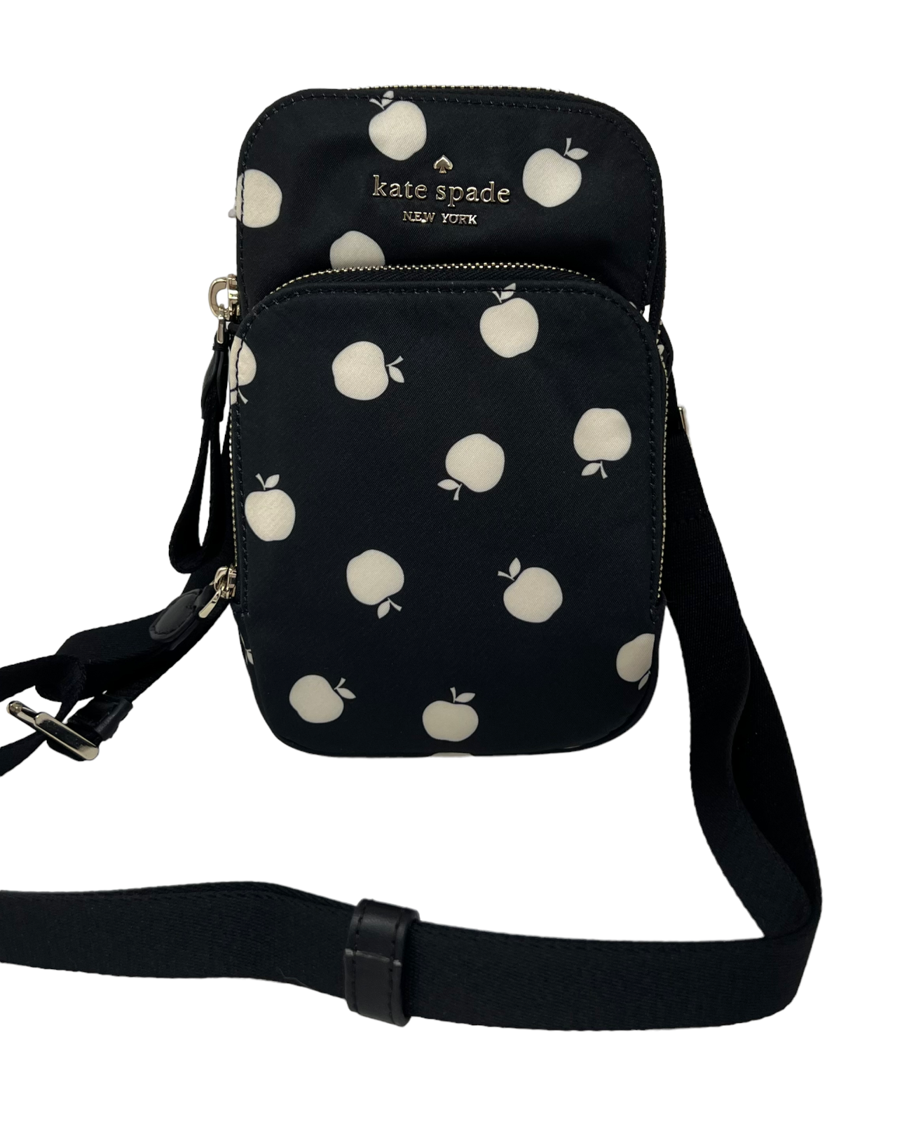 Kate Spade Chelasea The little Belt Nylon Phone Crossbody Bag Black Multi K8092