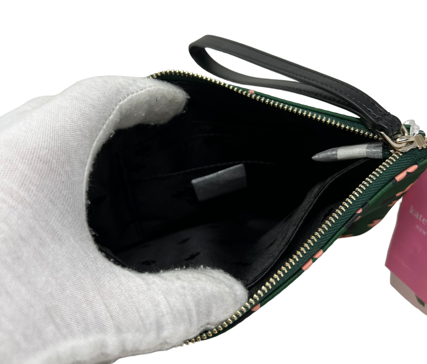 Kate Spade Chelsea The Little Better Daisy Print Nylon Wristlet Green K8251 $139