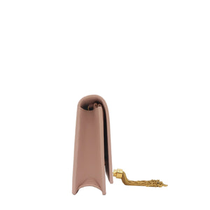 Saint Laurent Kate Tassel Wallet on Chain Pale Pink Leather Crossbody Clutch Bag - www.unoo.com