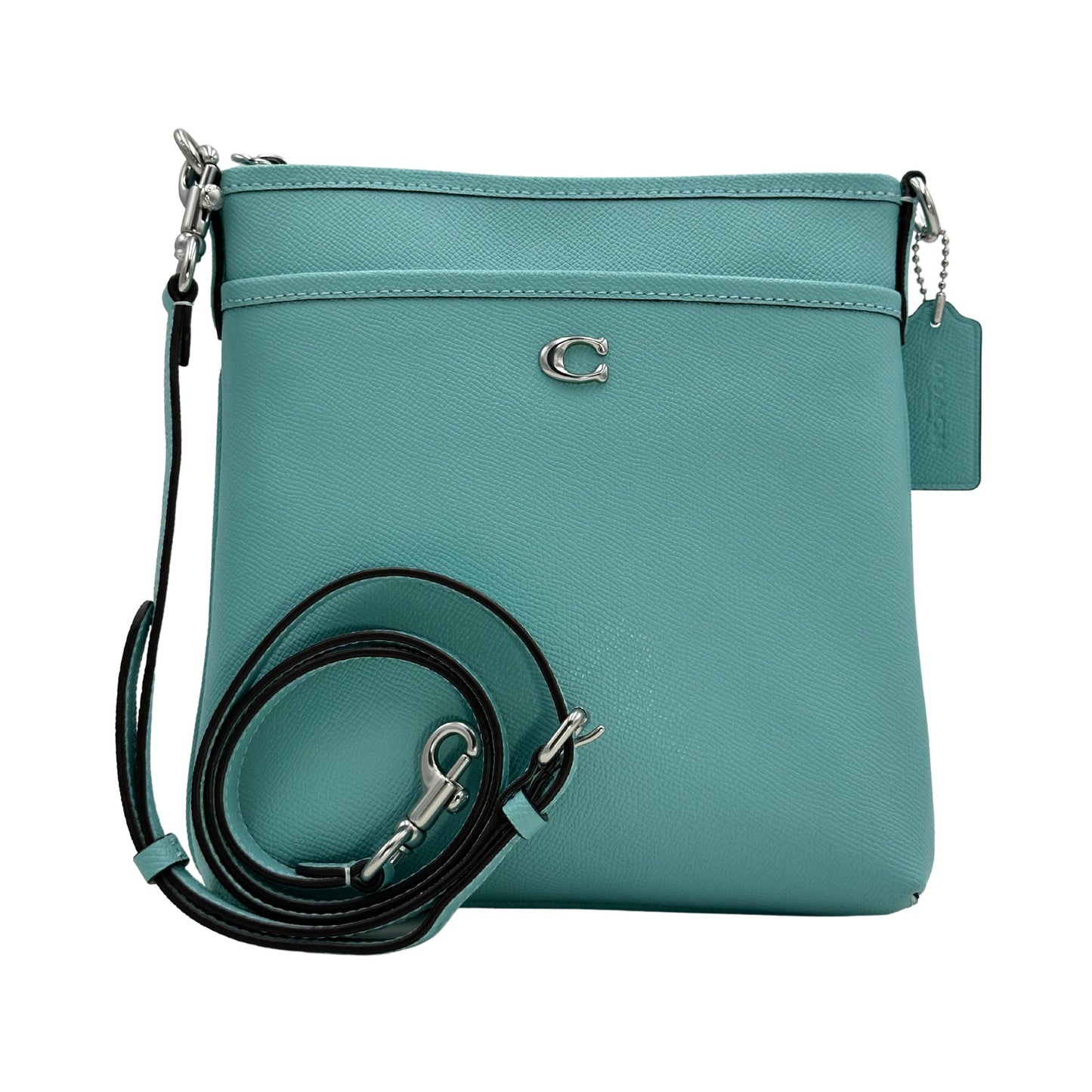 Coach Kitt Leather Messenger Crossbody Bag - Faded Blue
