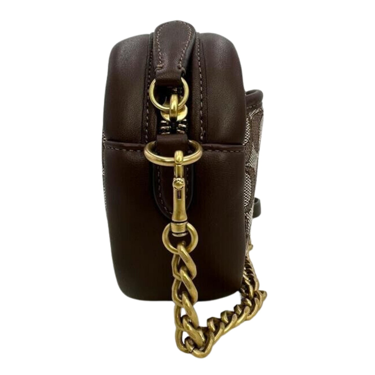 Coach Small Camera Bag In Signature Jacquard With Quilting