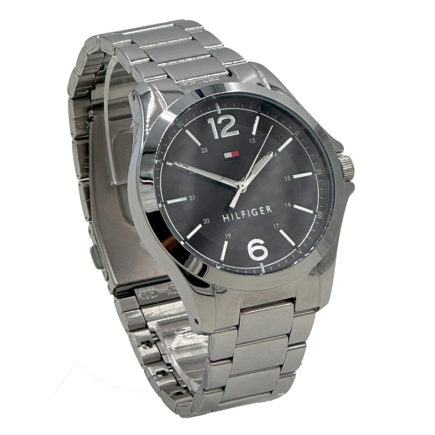 Tommy Hilfiger Men's Black Dial Stainless Steel Watch - 1791460
