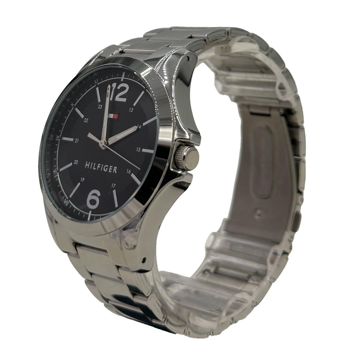 Tommy Hilfiger Men's Black Dial Stainless Steel Watch - 1791460