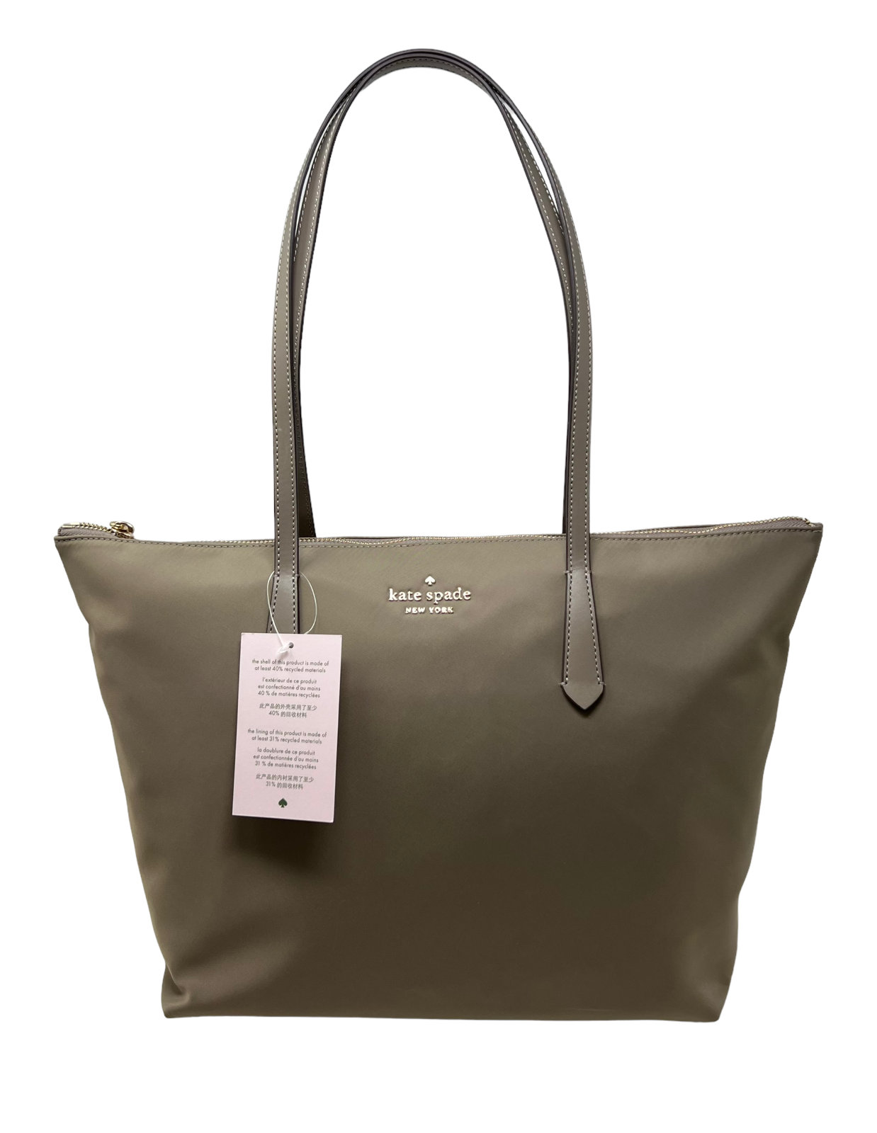 Kate Spade Kitt The Little Better Nylon Large Top Zip Thunder Tote K6031 $299