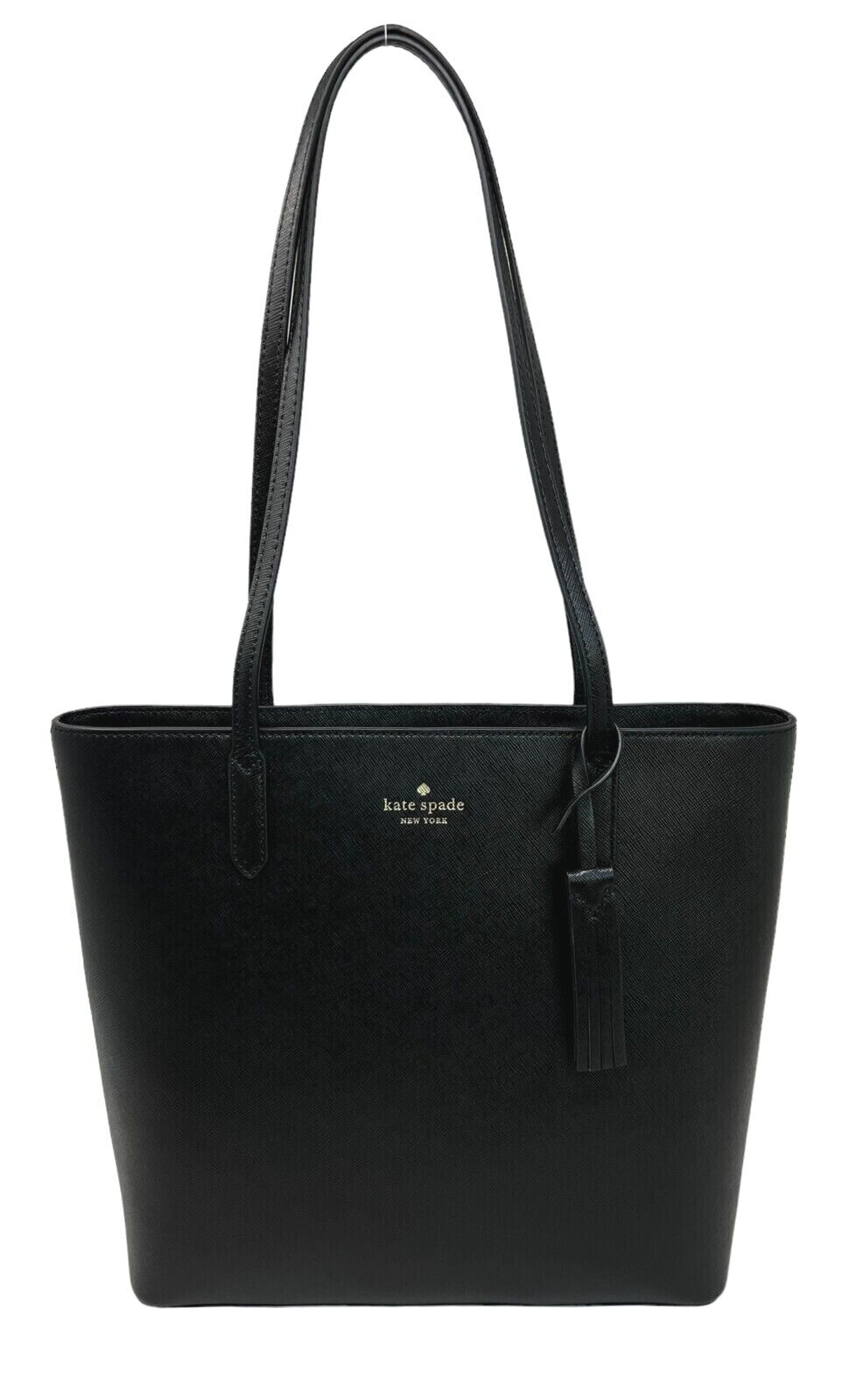 Kate Spade Jana Tote Black Saffiano Leather Handbag K8150 $359