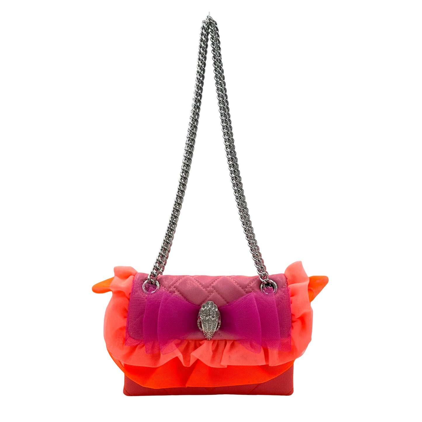 Kurt Geiger london Ruffle Mini Kensington Crossbody - Pink/Orange