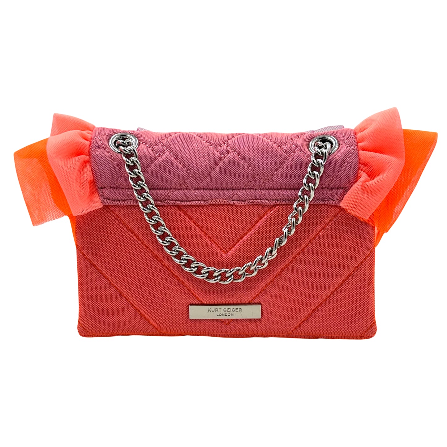 Kurt Geiger london Ruffle Mini Kensington Crossbody - Pink/Orange