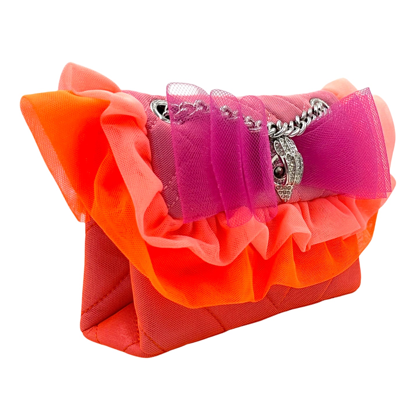 Kurt Geiger london Ruffle Mini Kensington Crossbody - Pink/Orange