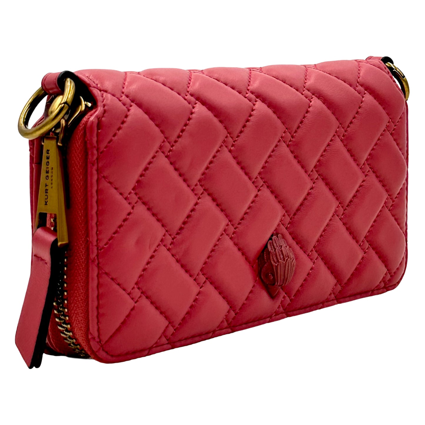 Kurt Geiger London Long Flap Wallet Chain Crossbody - Red