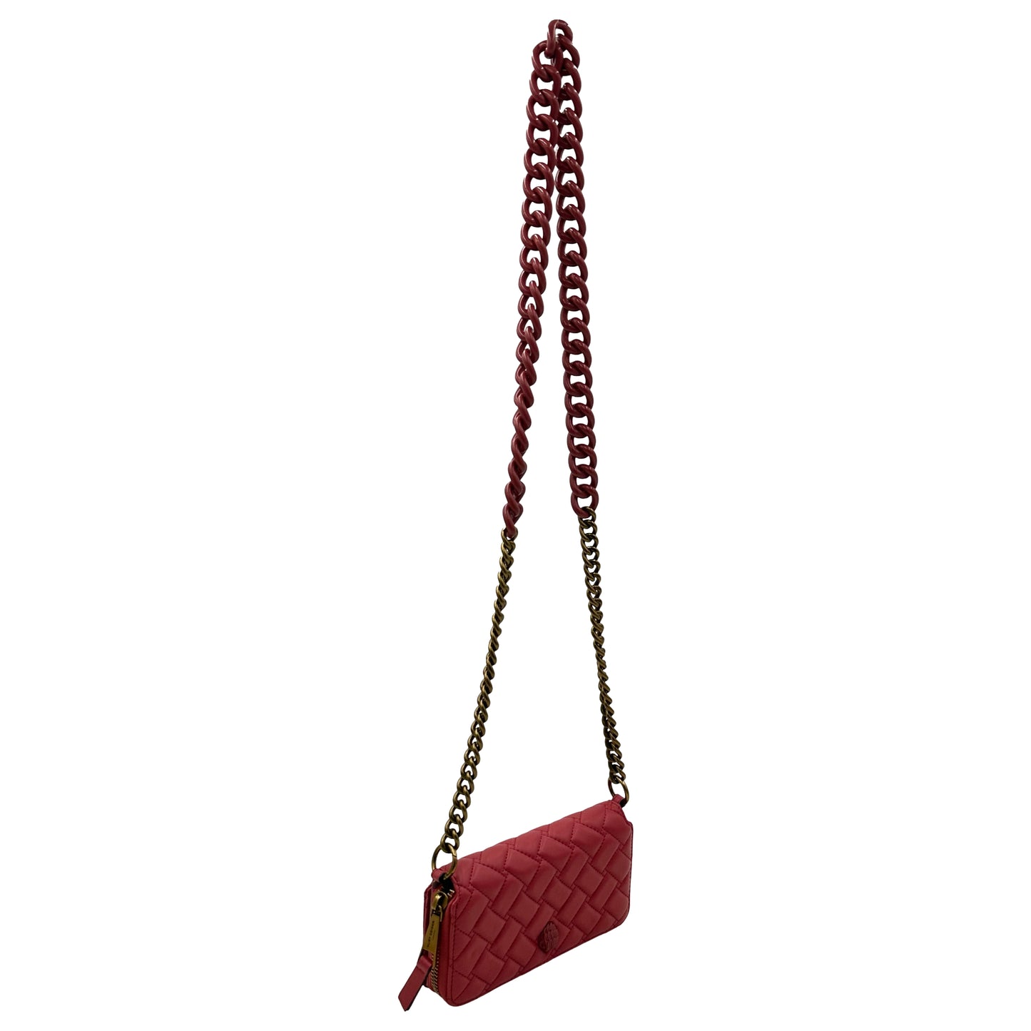 Kurt Geiger London Long Flap Wallet Chain Crossbody - Red